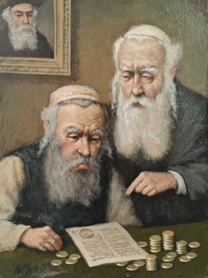 Obraz Olejny Portret Żydowskich kupców