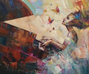 Obraz Olejny Melodia Motyli