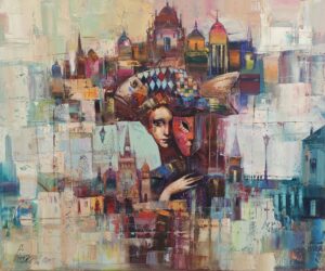 Obraz Olejny Miasto Ukrytych Historii