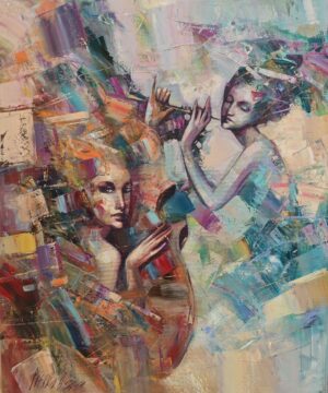 Obraz Olejny Taniec Dźwięków