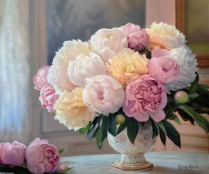 Obraz Olejny Bukiecik Peonii