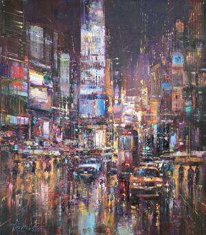 Obraz Olejny Deszczowe tempo