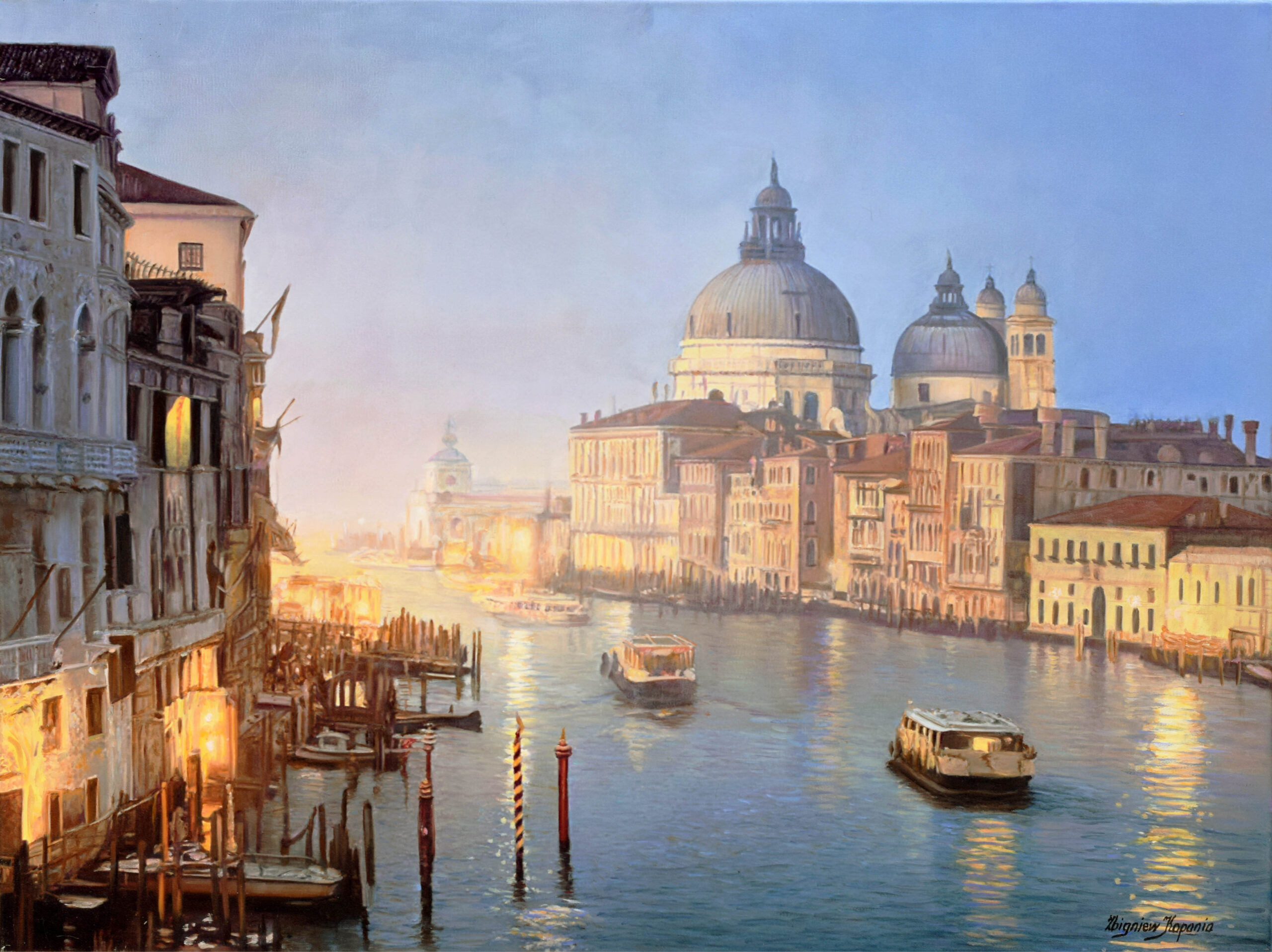 Obraz Olejny Grand Canal po zachodzie słońca