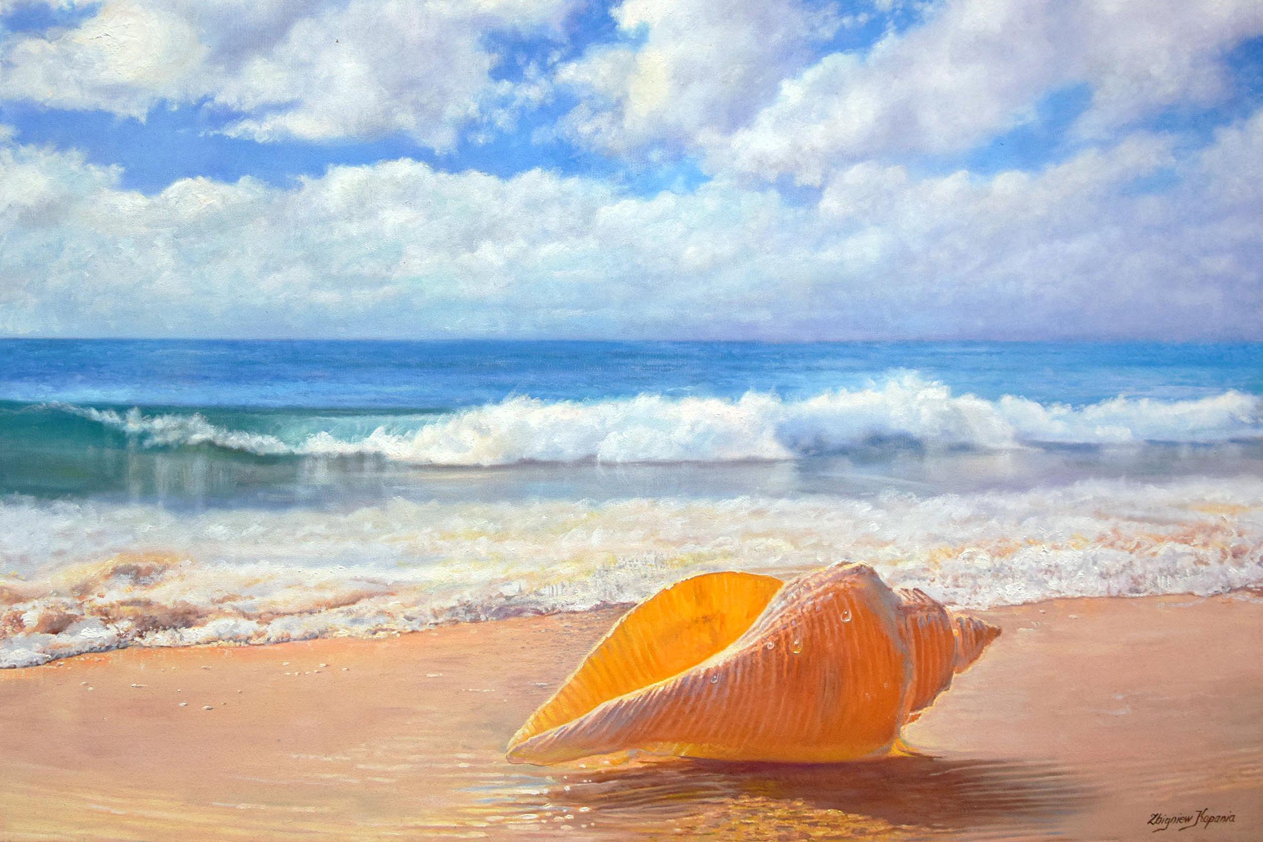 Obraz Olejny Muszla i morze