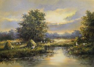 Obraz Olejny Cisza nad Doliną Bocianów