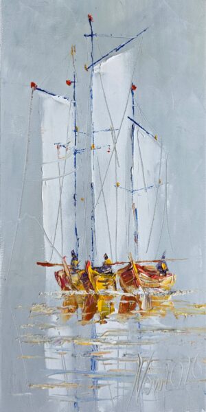 Obraz Olejny Szept wiatru i białe żagle