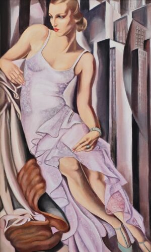 Obraz Olejny  Portret Pani Allan Bott Wg. Tamary Łępickiej