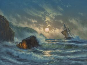 Obraz Olejny Wschodząca pełnia