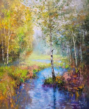 Obraz Olejny Złote Poranki