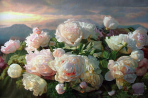 Obraz Olejny Peonie o poranku
