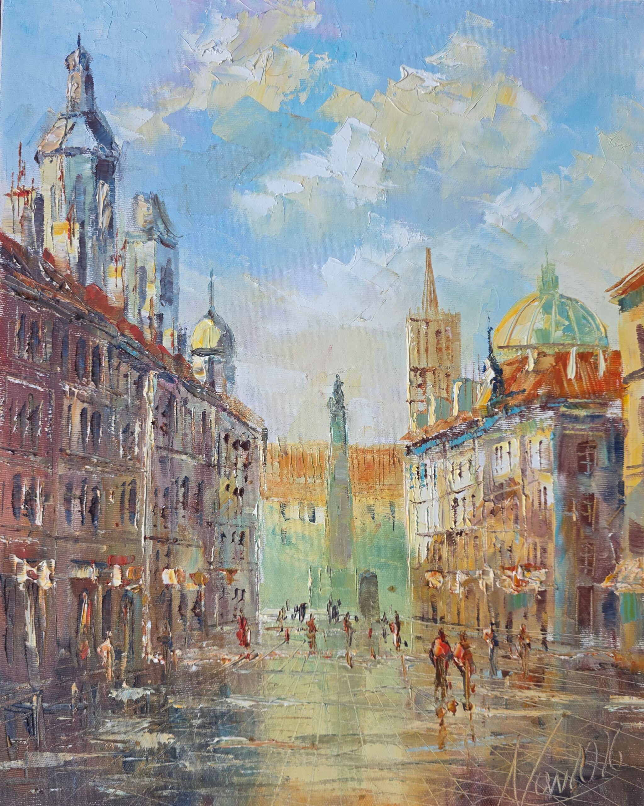 Obraz Olejny Plac Wolności o poranku